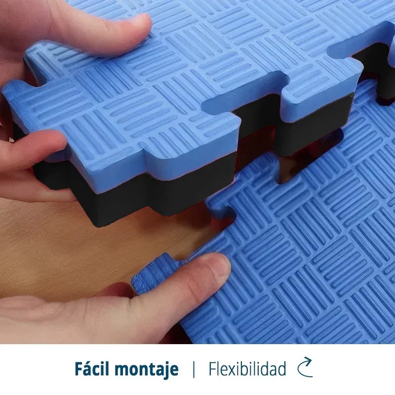 Tatami Etileno Acetato de Vinílo de Alta Densidad Tatami Negro Azul|1x1| 40mm